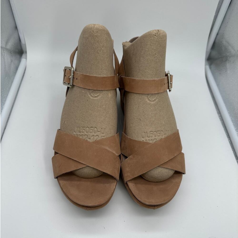 ABEO Hana Tan Wedge Comfort Sandals Sz 9N 3” Arch Support Neutral BIO System - Picture 3 of 11
